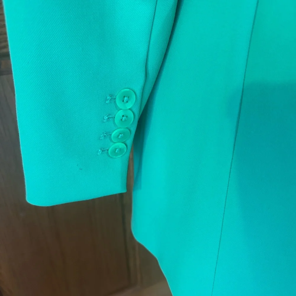 Express Mint Green Double-Breasted Blazer - Picture 8 of 10